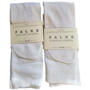 2-Pack Falke Womens Sensitive London Socks White 35-38 (5-7.5 US) 47686 NEW!